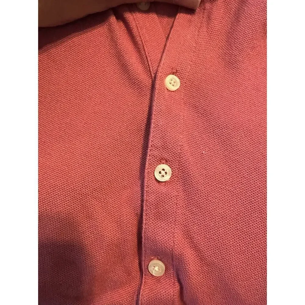 Ralph Lauren Polo Girl kids Top Medium Pink Polo Shirt Logo Long Sleeve Great